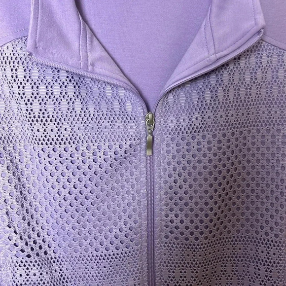 Y2K ,eyelet,crochet jacket,zip up cardigan,sweater,cottagecore, NWOT,pockets,SM - Picture 3 of 15